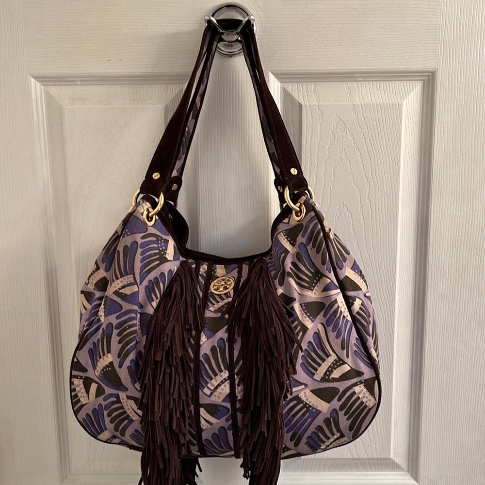 Tory Burch Sawla Fringe Hobo Bag